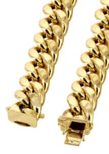 Hollow Yellow Gold Miami Cuban Link Chain (5MM-13MM)