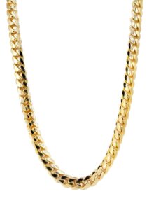 Solid Yellow Gold Miami Cuban Link Chain (10MM-20MM)