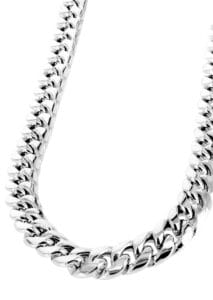 Solid White Gold Miami Cuban Link Chain (4MM-8.5MM)