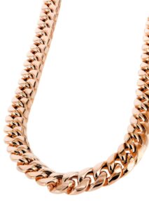 14K Hollow Rose Gold Miami Cuban Link Chain (5.5MM-13MM)