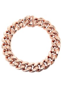 14K Rose Gold Hollow Miami Cuban Link Bracelet (5.5MM-15.5MM)
