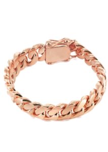 14K Rose Gold Solid Miami Cuban Link Bracelet (5MM-16MM)